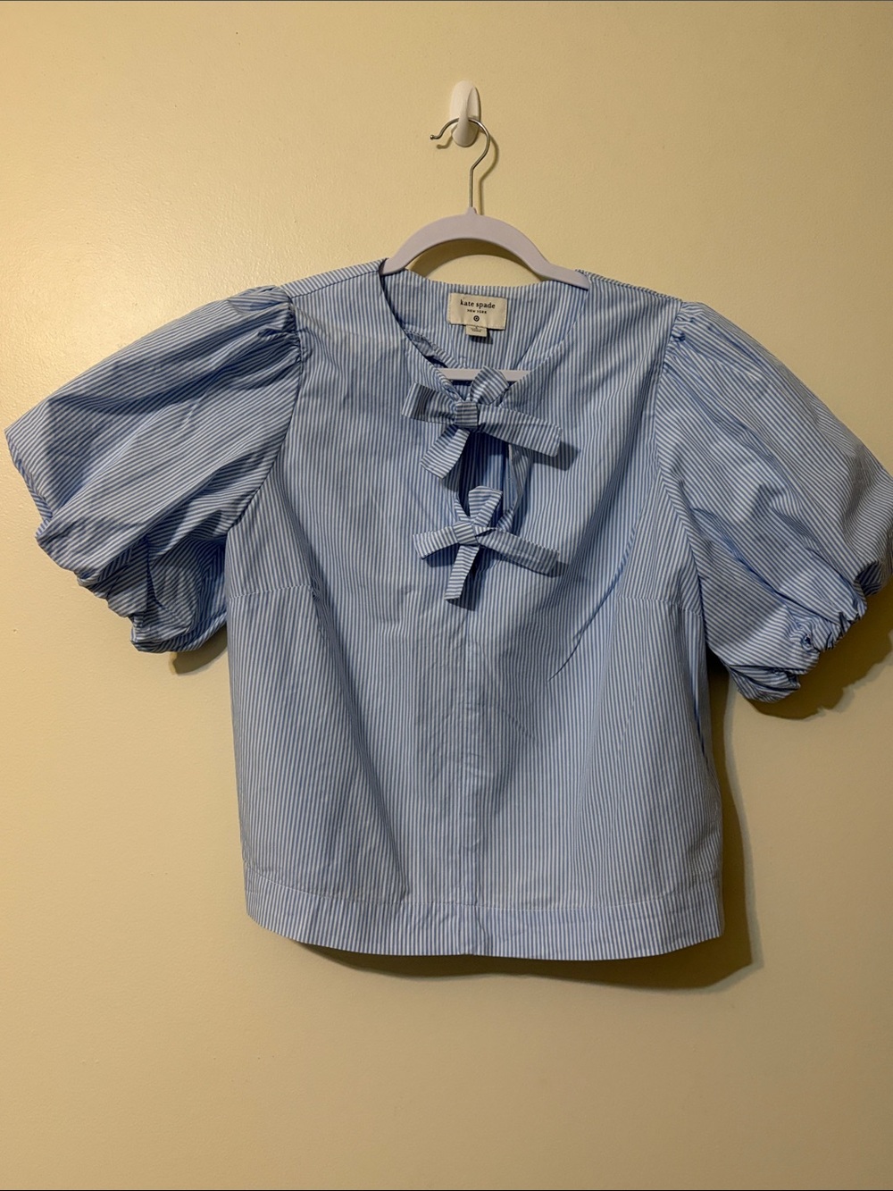 Kate Spade New York x Target Striped Puff Short Sleeve Blouse